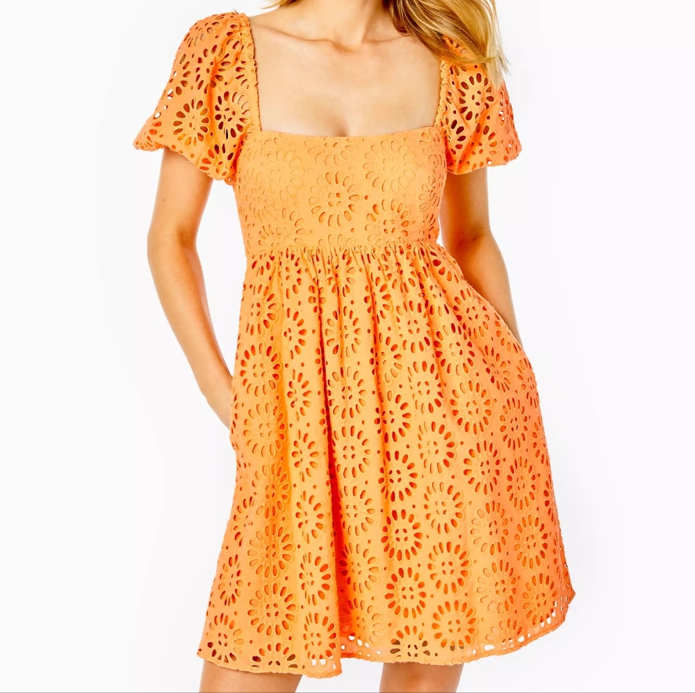 Lilly Pulitzer Kay Dress, Cantaloupe sz 14.